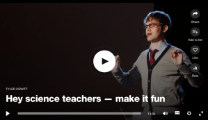 Tyler DeWitt: Hey science teachers – make it fun 嘿,科學教師們-&nbsp;使學習有趣些吧