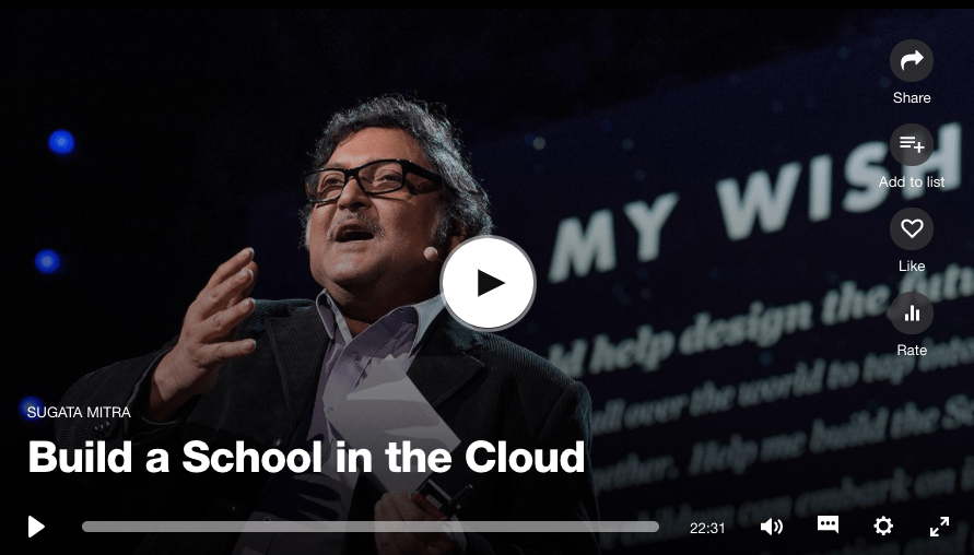 Sugata Mitra: School in the Cloud&nbsp;建立雲端學校