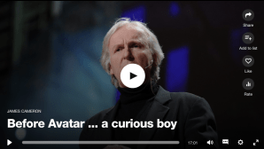 James Cameron: Before Avatar… A Curious Boy 直到阿凡達之前…一個好奇的男孩