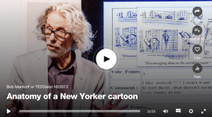 Bob Mankoff: Anatomy of a New Yorker cartoon&nbsp;剖析紐約客雜誌的漫畫